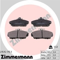 Zimmermann 21515.175.1 Bremsbelagsatz, Scheibenbremse FüR Honda MG Rover
