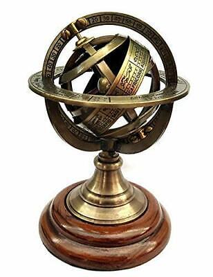 Antique Style Brass Armillary Sphere Astrolabe Globe For Office Table Décor - Armillary Sphere Home Decor