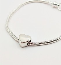 Armband passend für Pandora inkl. 1 Charm - Silber plattiert 18-22 cm Gravur