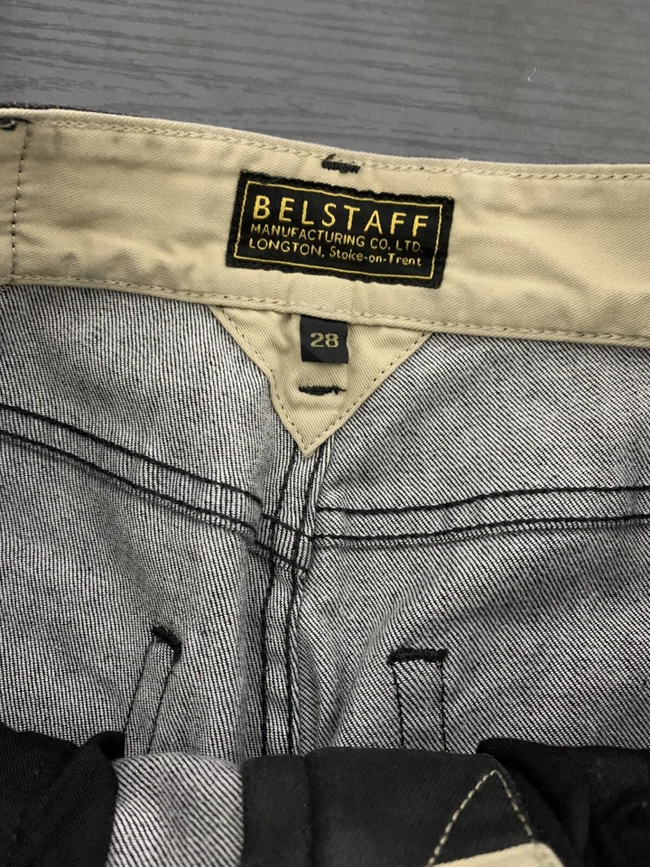 Pantalones de mezclilla ajustados Belstaff 28x31 Blackrod ajustados para motociclista 29 negros Eastham RockR $395 Foto 3 de 4