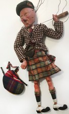Antique Professional Hand-Carved Marionette Scottish/Scotsman/Scotland
