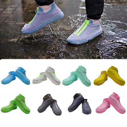 Shoe Boot Cover Protector with Zip Anti Slip Silicone Overshoes Rain Waterproof - Picture 2 of 22