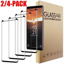 2/4 For Samsung Galaxy Note9 Clear Case Friendly Screen Protector Tempered Glass