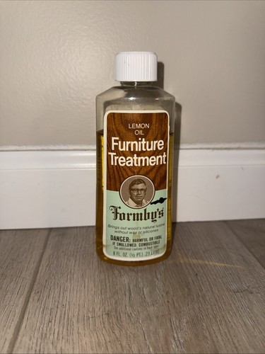 Vtg Formbys Penetrating Lemon Oil Furniture Treatment 8 Oz Bottle 80% Full
