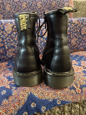 DOC MARTENS Black Side Zip Leather Boots Mens Sz4 Women's Sz6