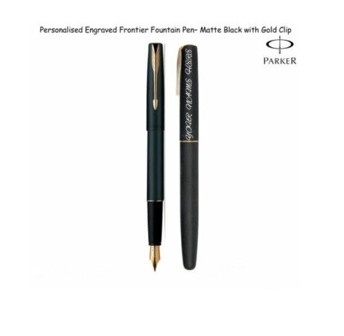Personalized Engraved Frontier Matte Black Fountain Pen GT with FREE giftbox - Picture 1 of 8