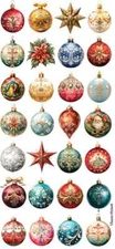 Violette Stickers Christmas Holographic Ornaments Craft Planner Supply Scrapbook