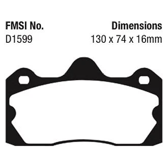 Pastillas de freno traseras EBC DP3060C Redstuff cerámica bajo polvo para Lotus Evora 2012-2017 Foto 4 de 4