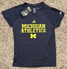 Michigan Wolverines adidas Women’s Poly Performance Tee Small