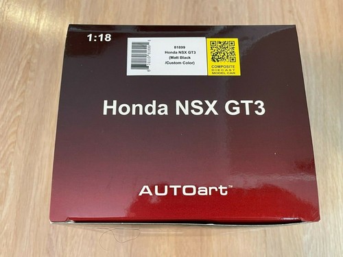 AUTOart Honda NSX GT3 2018 Matte Black 1/18 Scale Die Cast Model Car 81899 - Picture 5 of 12