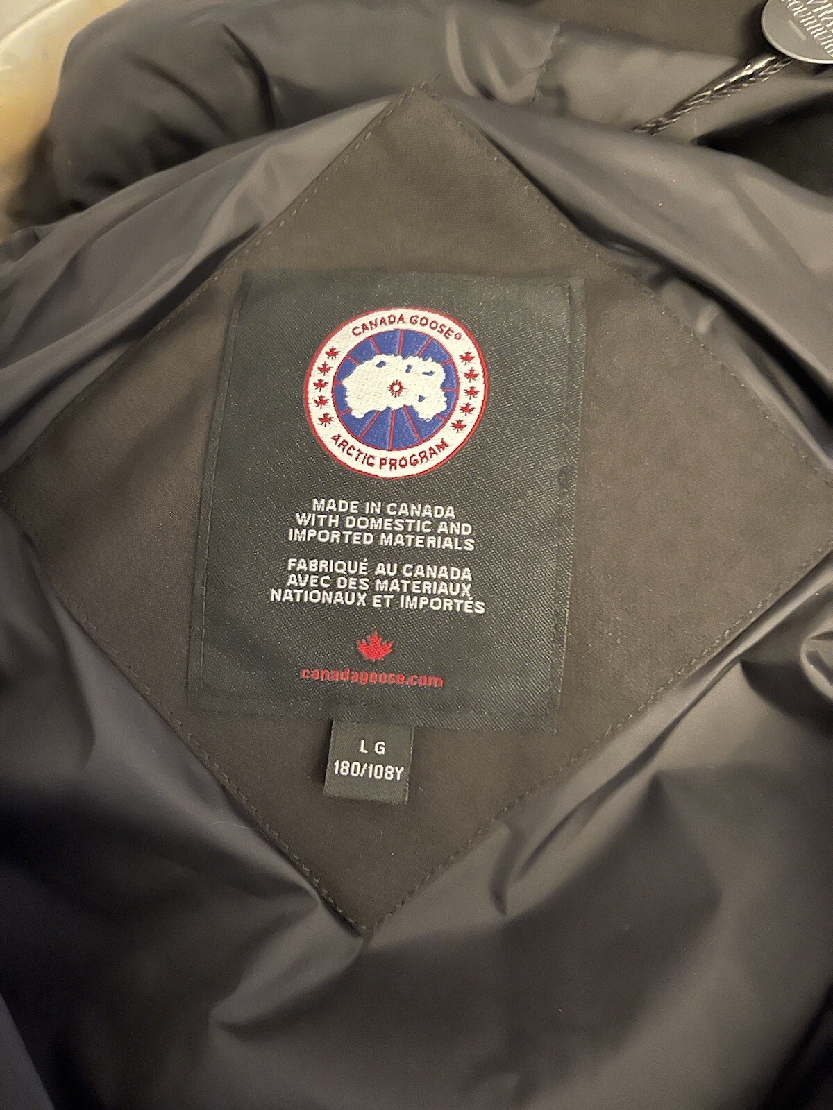 Canada Goose Genuine Men BRAND NEW Black Emory Fur Hooded Parka Large