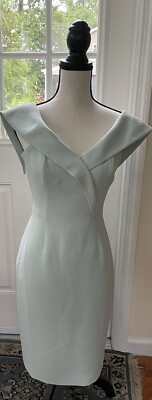 reiss pale green dress Reiss Florere Blouson Sleeve Midi Dress in Pale Green