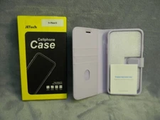 JETECH LIGHT PURPLE LEATHER CELL PHONE CASE FOR IPHONE 6.1" W/CARD HOLDER-NEW