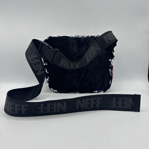 Neff Sequins Crossbody Bag Blue Purple Black - New - Picture 2 of 3