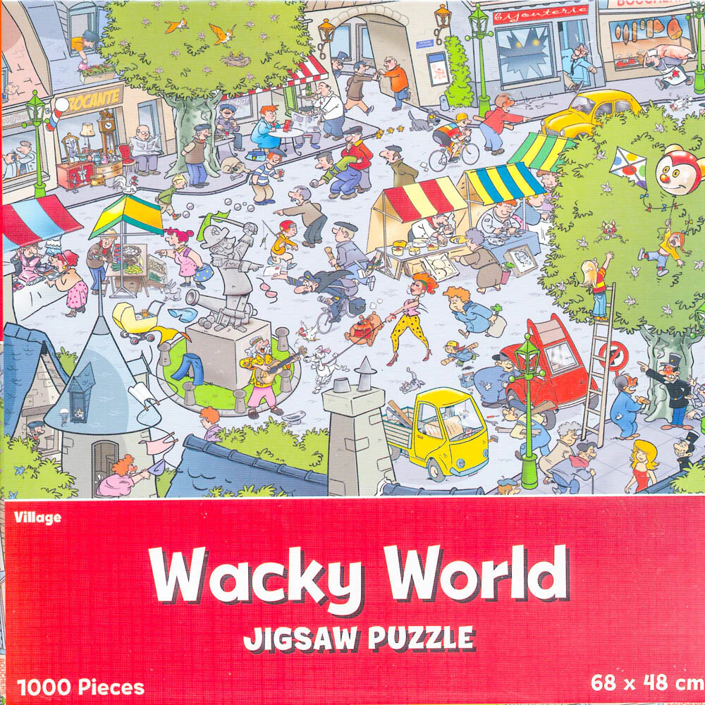Puzzle Per Adulti 'Caos Alla Fiera Del Villaggio' – 1000 Pezzi – 66x50 Cm – Artista Ricardo Galvao – Prodotto UK