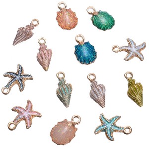 13-Pcs-Set-Mixed-Starfish-Conch-Shell-Metal-Charms-Pendant-DIY-Jewelry-Making