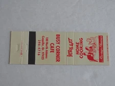 O470 Matchbook Cover OR Oregon Busy Corner Cafe Coquille