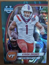 2024 Bowman U Chrome Teal Lava Refractor #119 Kyron Drones - Virginia Tech