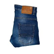 883 Police Moriarty Men's Denim Jeans Size 32 Blue Slim Fit Button Fly Stretch