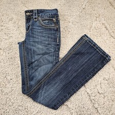 ReRock for Express Barely Boot Womens Jeans Metal Embroidered Cowgirl Y2K 28x31
