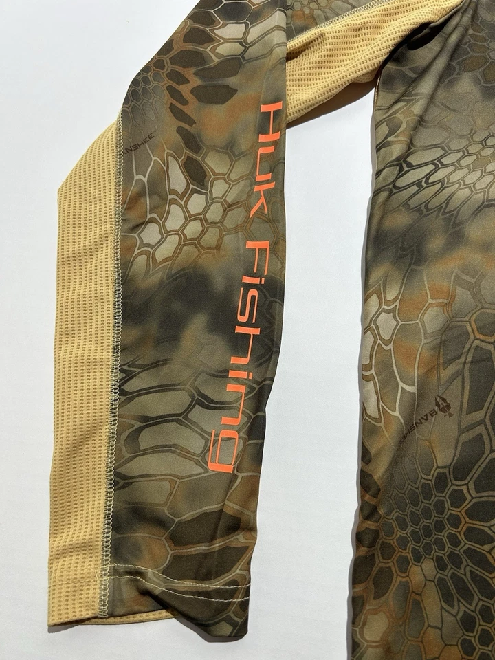 Camisa Huk Performance Para Hombres Mediana Kryptek Camuflada Manga Larga Pesca Cremallera Pullover Foto 4 de 4