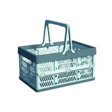 Collapsible Crate Milk Crates for Storage Plastic shopping basket 20L for Kit...