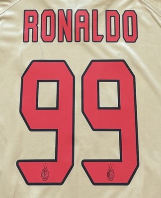 2004/05 AC Milan Third Jersey #99 Ronaldo XL adidas R9 Soccer 3rd