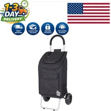 Versatile Trolley Dolly with Removable Bag: Compact All-Terrain Grocery Cart