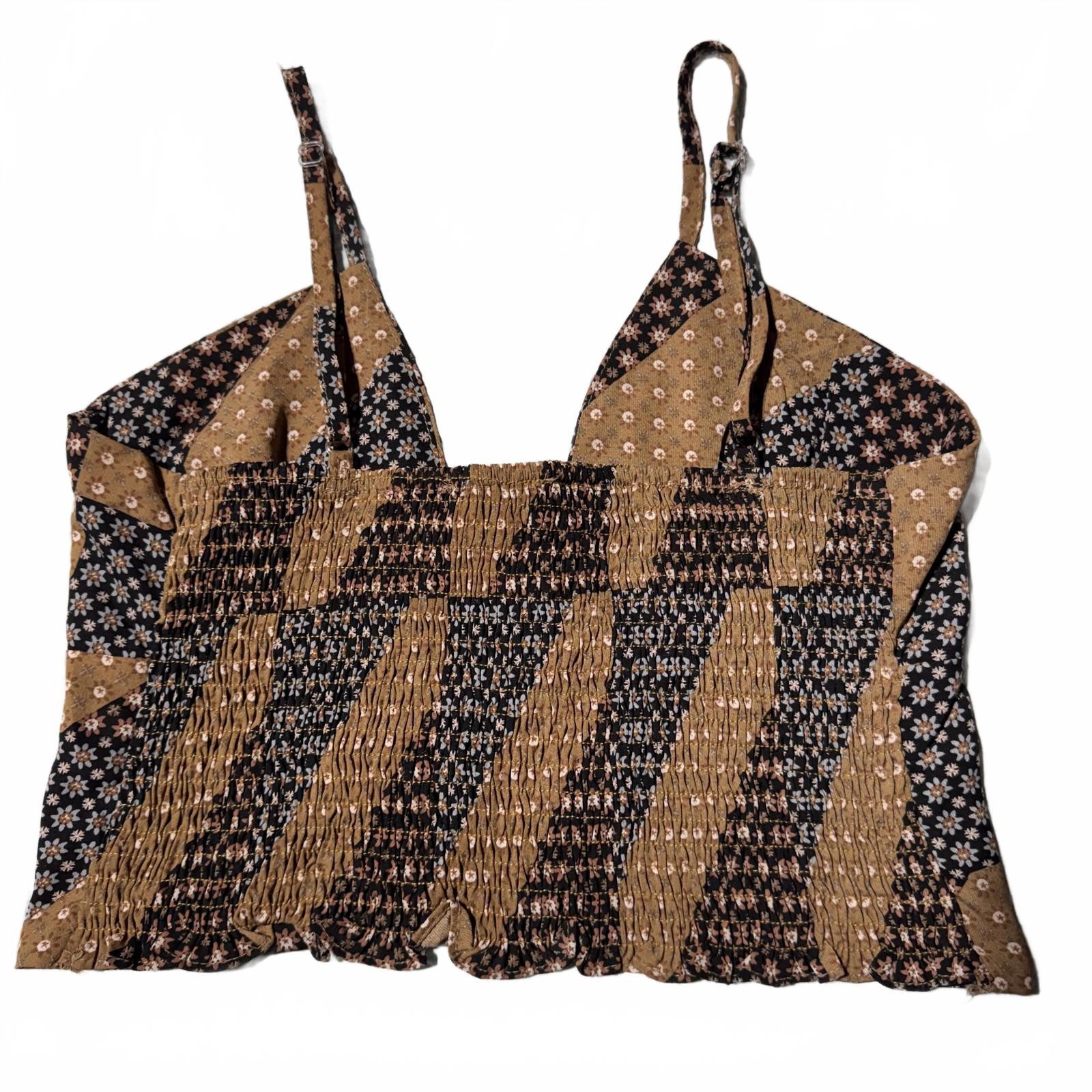 Cider Patchwork Pattern Boho Cutout Front Strappy… - image 2