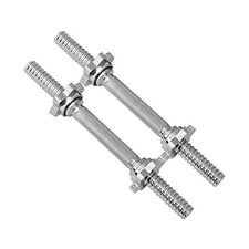 Threaded Dumbbell Handles, Set of 2, with Star Collars, Fits 1 1 Inch