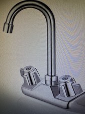 4 Inch Center Wall Mount Commercial Sink Faucet Kitchen Hand Sink Faucet with...