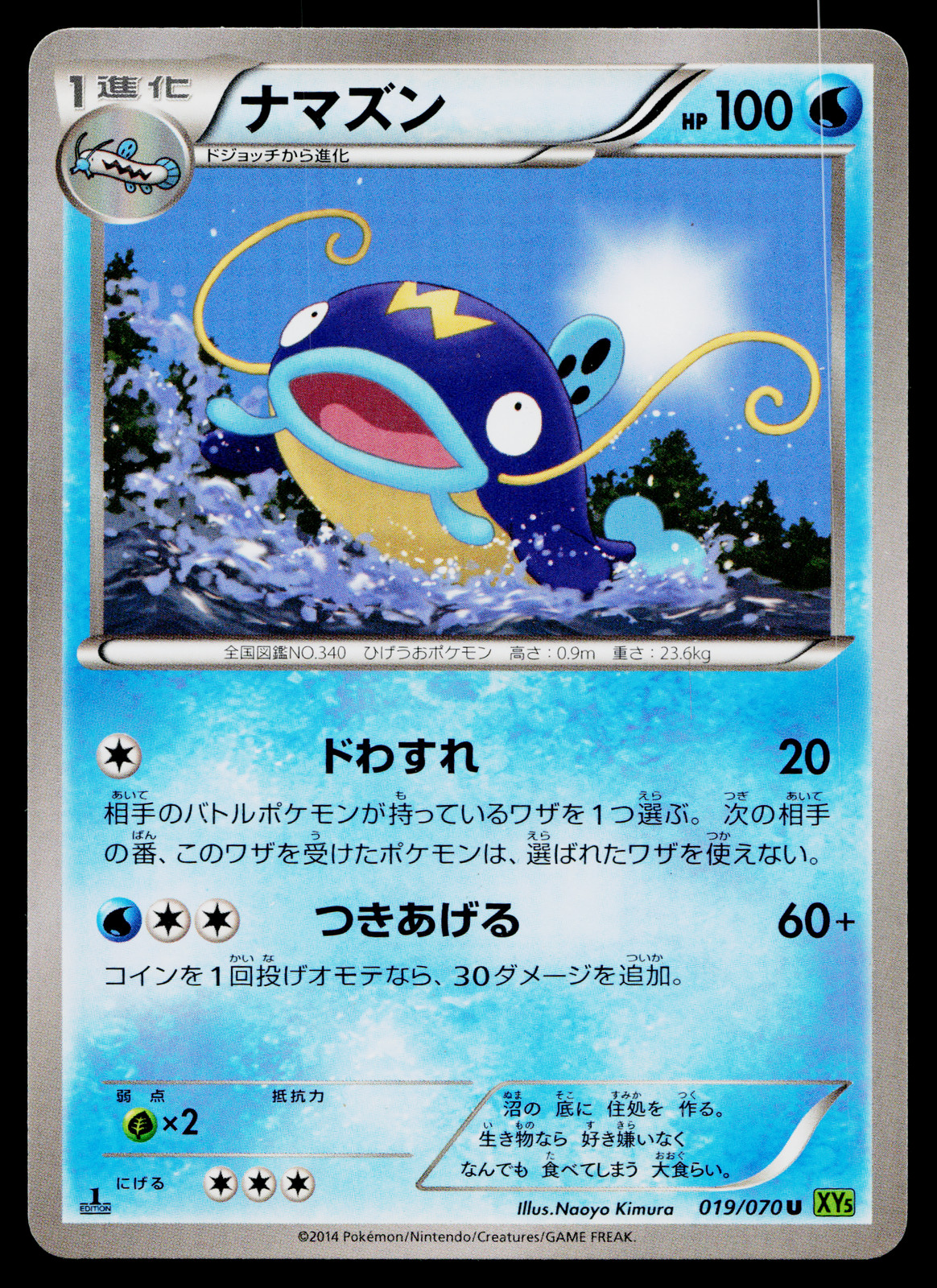 Whiscash 019/070 Uncommon Tidal Storm Pokemon Japanese Lightly Played