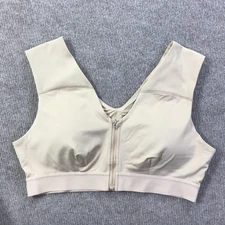 Tommie Copper Sports Bra Womens 2XL Zip Front Shoulder Support Activewear Gym