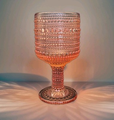 Wine Glass BKLYN STEEL Co 10oz Vintage Style Dotted Hobnail NEW - Fast Shipping