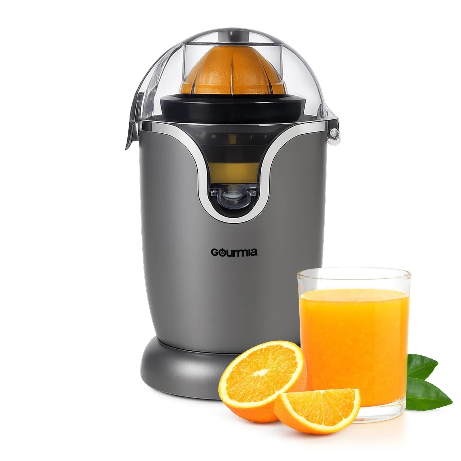 Gourmia Automatic Citrus Juicer - 17 oz Capacity, One-Touch Operation, Univer...