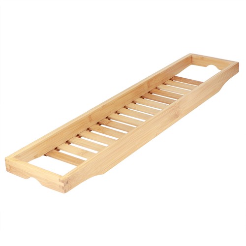Multifunctional Bamboo Bathtub Tray Rack Wine Book Storage Shelf Shower Org LS - Picture 9 of 15