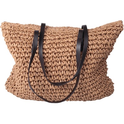 Heiße Strohtasche Damen Handtasche Strandtaschen Handarbeit Korb Sommer Beuteltasche6902