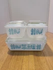 Pyrex Amish Butterprint 8 Pc Refrigerator Ovenware Set #501, 502, 503 W/Lids