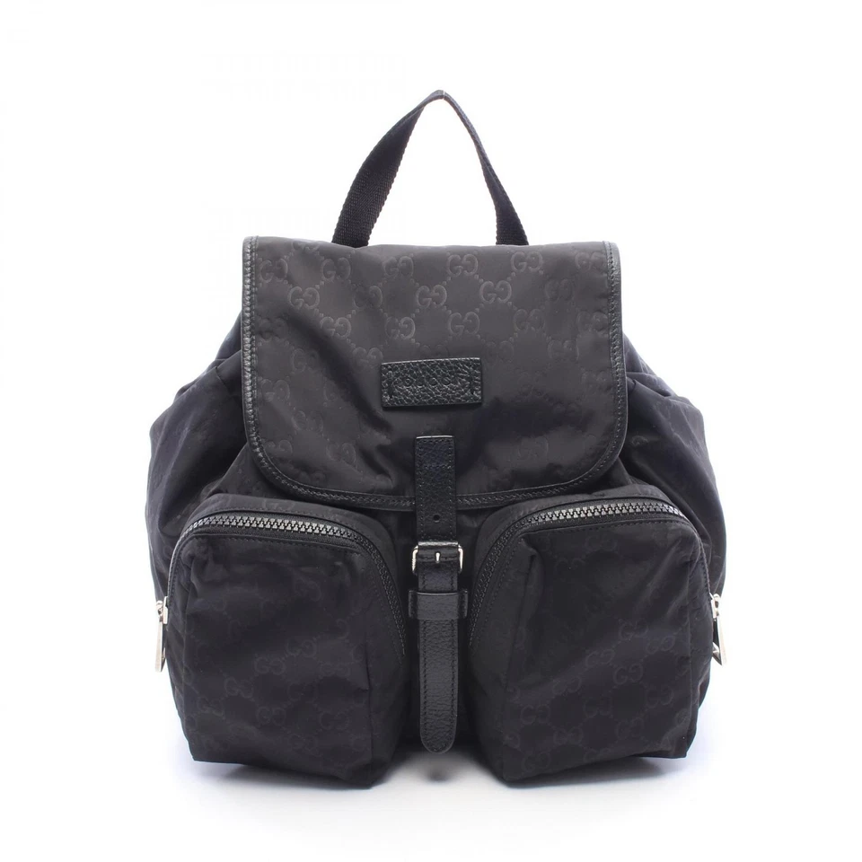Sac à dos sac à dos en nylon GUCCI GG 510343 cuir nylon noir occasion femme - Photo 1/4