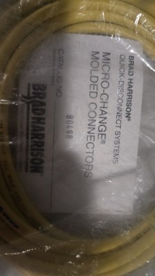 Brad Harrison 80498 Micro-Change M12 Right Angle Cordset 300V Yellow
