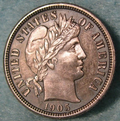 1905-S Barber Dime — photo from the most recent tracked eBay sale