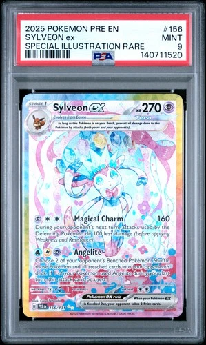 2025 Pokemon Prismatic Evolutions Sylveon Ex #156 MINT PSA 9 Special Illus. Rare