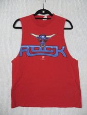 Vintage The Rock WWF Shirt Mens Medium Red Alstyle Brahma Bull Graphic 1999 90s