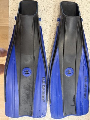 Aqua Lung US Divers Diving Fins Size Adult ML-XL 9-13 Color Blue/black