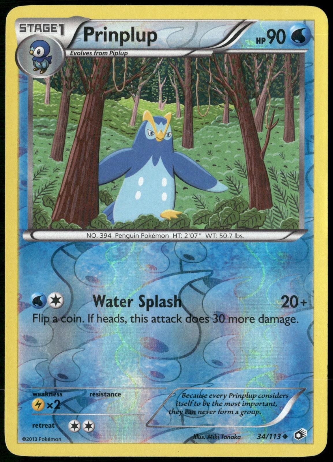 Prinplup Reverse Holo 34/113 Legendary Treasures LP