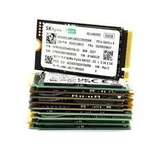 LOT OF 10: 256GB M.2 PCIE NVME 2242 SSD Major Brands | Very Good health