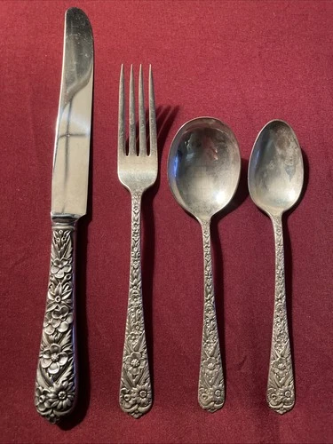 Radiant Rose by International Sterling Silver 4 Piece Set Sterling Flatware