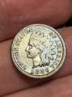1886 Indian Head Cent Penny, Variety 1, Var 1, T1, Type 1, Fine Details, Toned