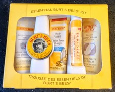 Burt's Bees Essential Kit, Cream, Hand Salve, Body Lotion, Foot Cream  Lip Balm