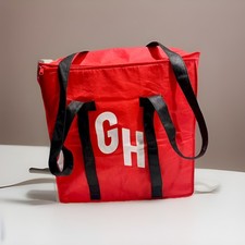 GRUBHUB Official Large 19"x18"x9” Insulated Food Delivery Carrying Tote Bag Red